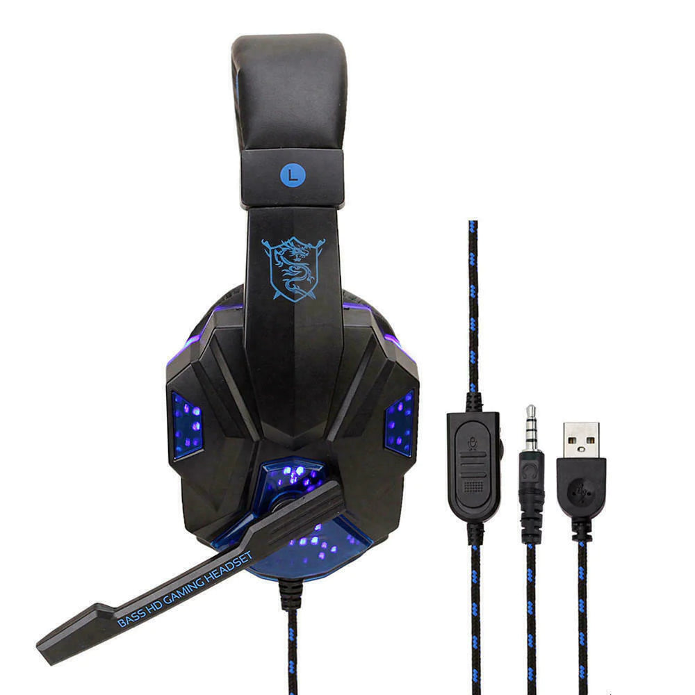 Ultimate 3.5mm Gaming Headset with LED Mic & Stereo Bass Surround for PC, PS4, Xbox One
