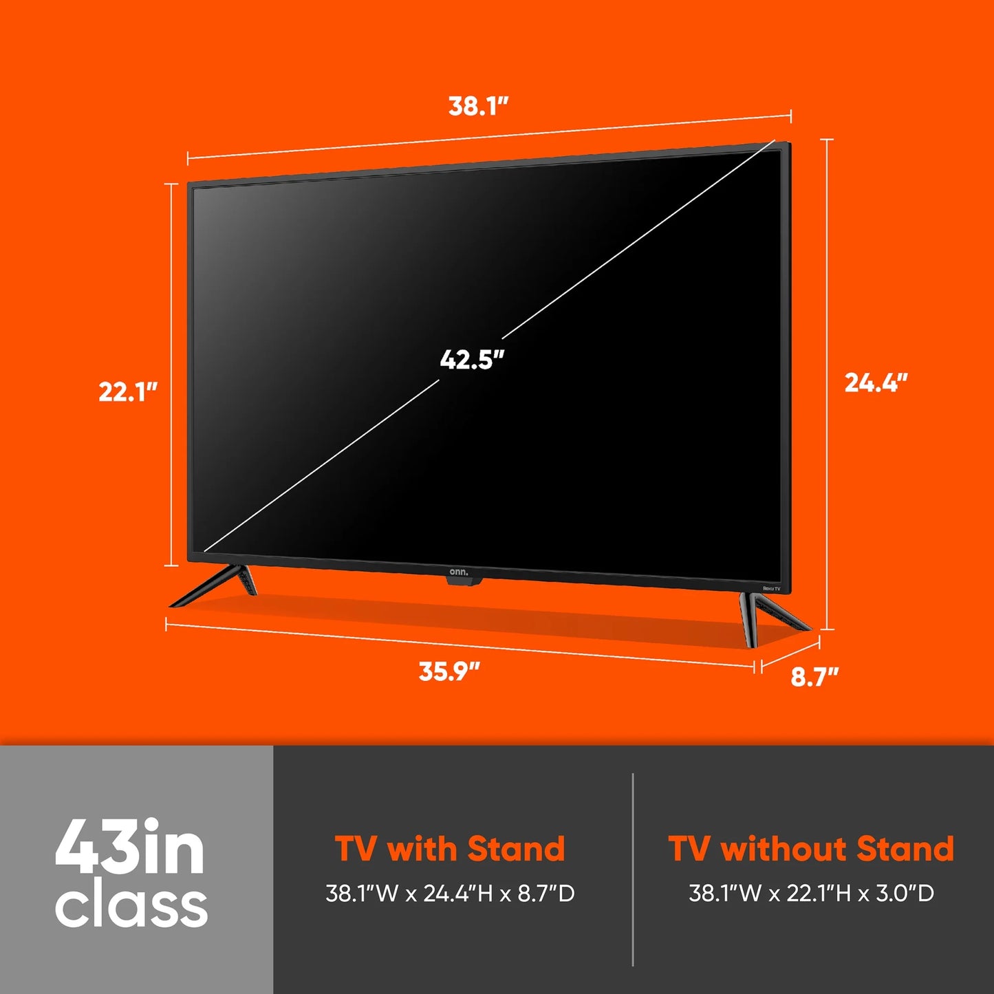 43" 4K UHD LED Roku Smart TV with HDR - Stunning Picture Quality!