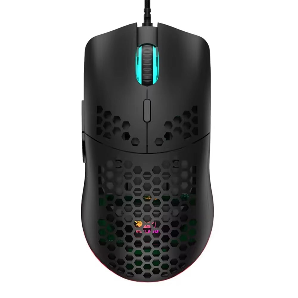 M1 Ultralight Wired Gaming Mouse - 69G Honeycomb Design, RGB Chroma Backlighting, 6400 DPI, Ergonomic for Laptop and PC Gamers