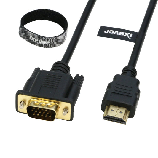 Transform Your Display with Our 6FT Gold-Plated HDMI to VGA Adapter Cable - Perfect for All Your Devices!