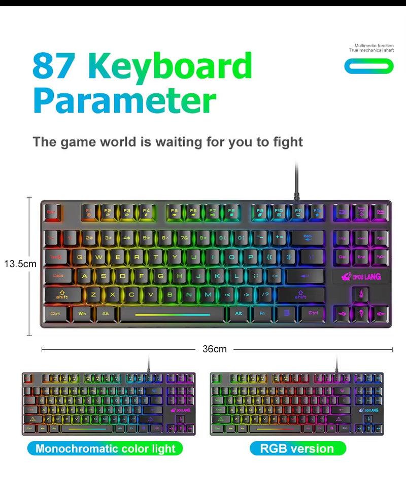 K16 Waterproof Portable Gaming Keyboard with Mechanical Feel, Backlit Ergonomics, and Colorful Design