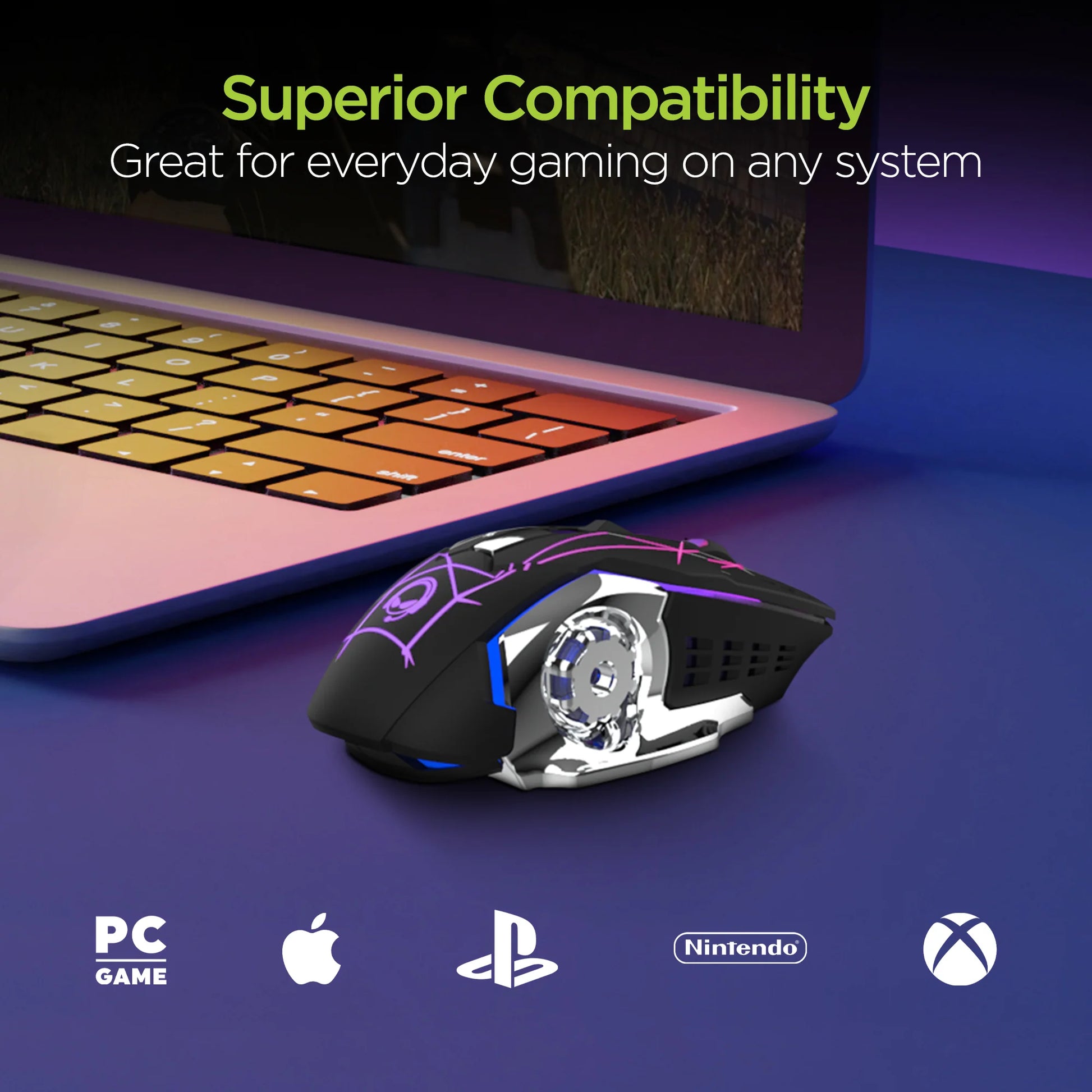 Hypergear Chromium Wireless Gaming Mouse for Extended Gaming Sessions