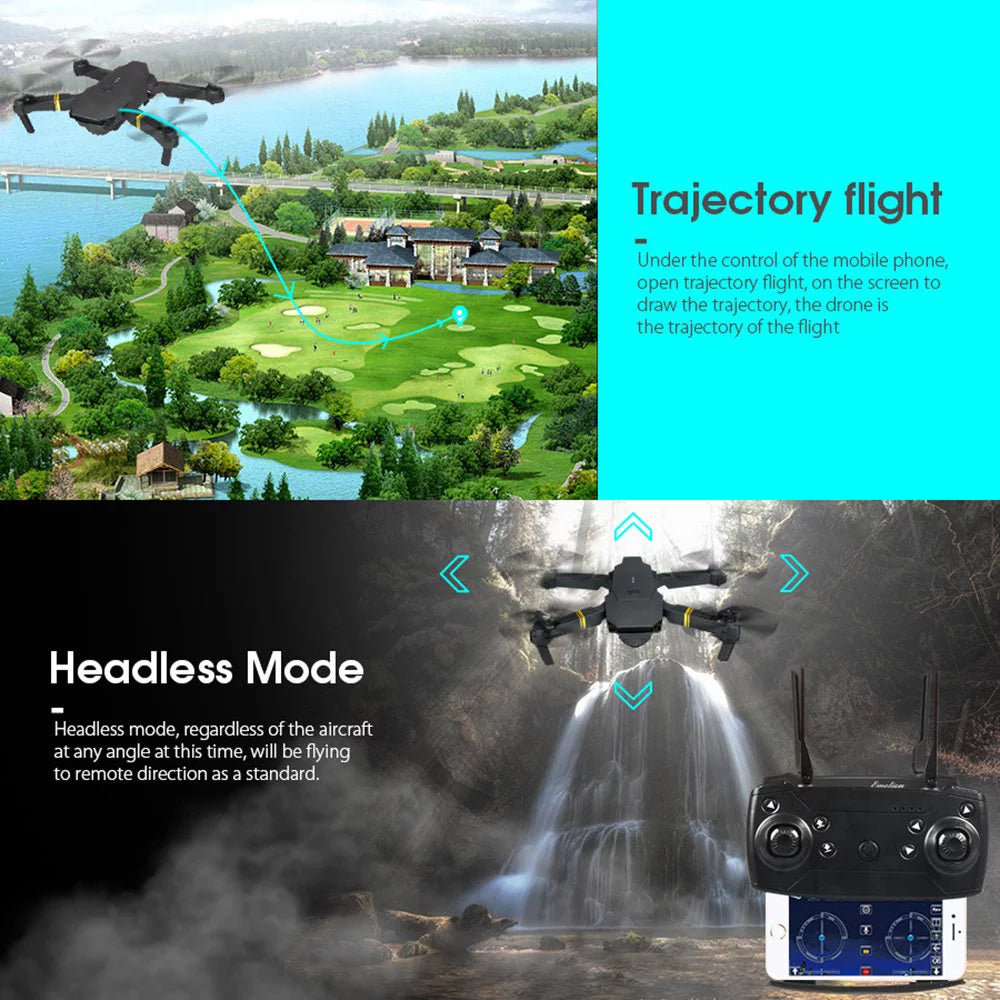4K Camera Drone for Adults - Foldable Mini Quadcopter with Wifi FPV, Multiple Flight Modes & 3D Flip - Perfect Gift for Kids & Beginners!