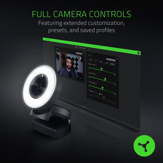 Level up your streaming game with the Kiyo Full HD Webcam! 🎥✨ Auto focus, adjustable ring light, and sleek black design for the perfect setup! #Streaming #Webcam #ContentCreation