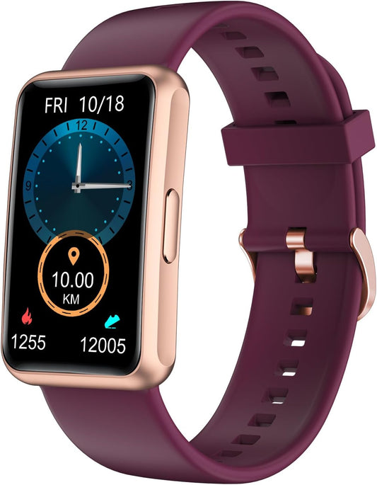 Ultimate Fitness Tracker - No Bluetooth, No App, No Phone Required! Waterproof Smart Watch for Men & Women - Full Touch Screen, Steps & Calories Counter, Sleep Tracker, Alarm Clocks (Purple)