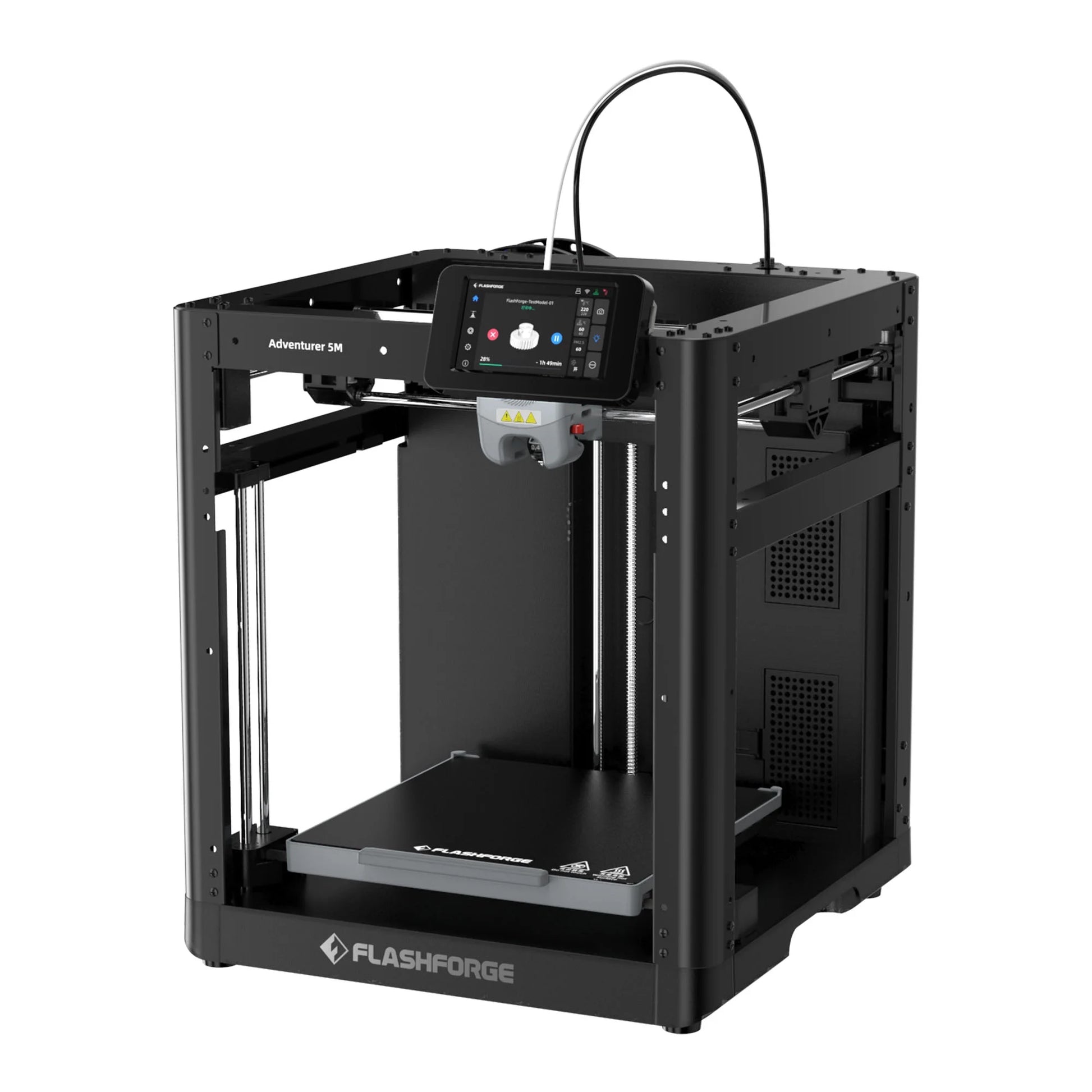 High-Speed Adventurer 5M 3D Printer - 600mm/s, Compact 8.7" Cube, Sleek Black Design