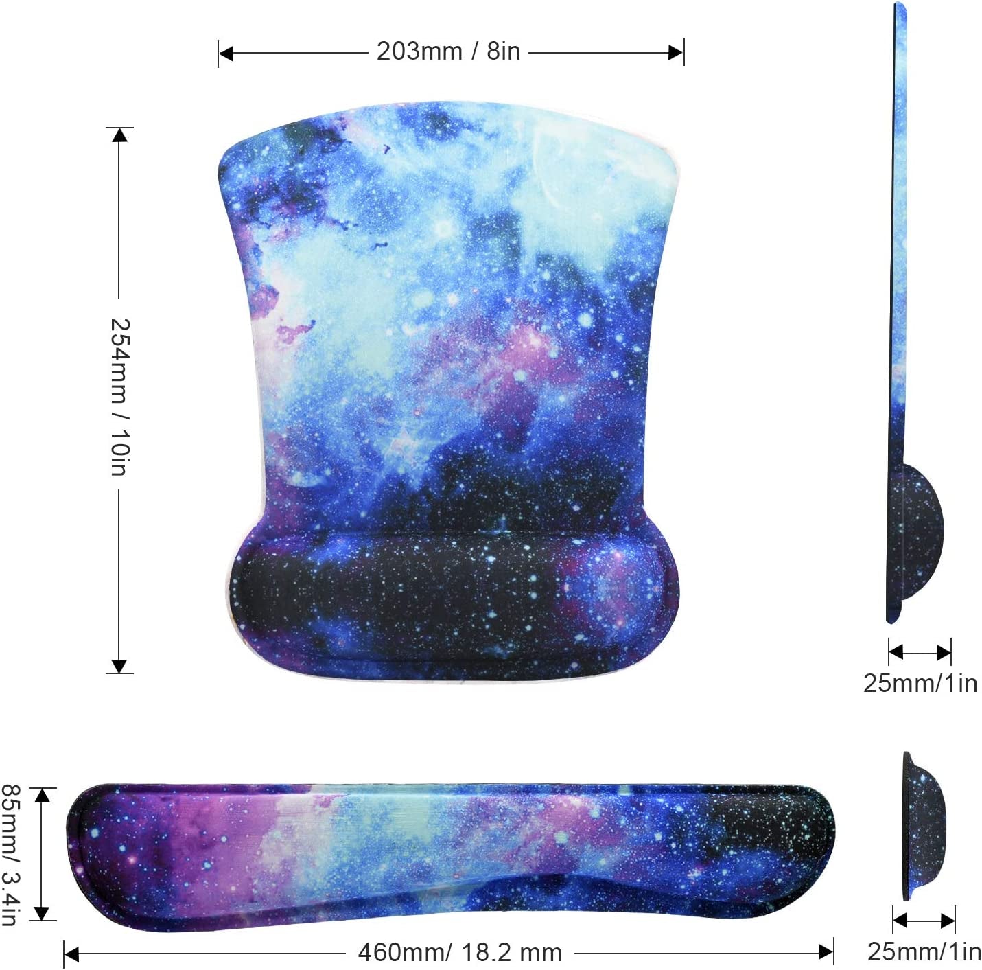 Upgrade Your Workspace: Galaxy Ergonomic Mouse Pad & Wrist Rest Set for Ultimate Comfort and Pain Relief! 🌌🖱️✨