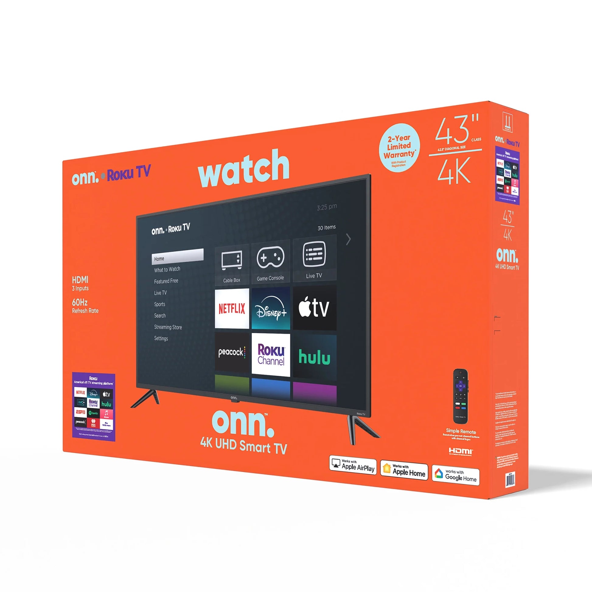 43" 4K UHD LED Roku Smart TV with HDR - Stunning Picture Quality!