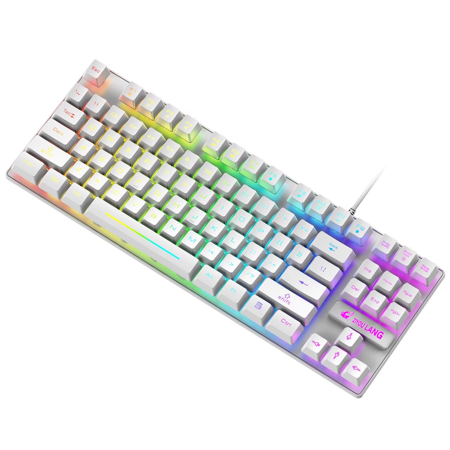 K16 Waterproof Portable Gaming Keyboard with Mechanical Feel, Backlit Ergonomics, and Colorful Design