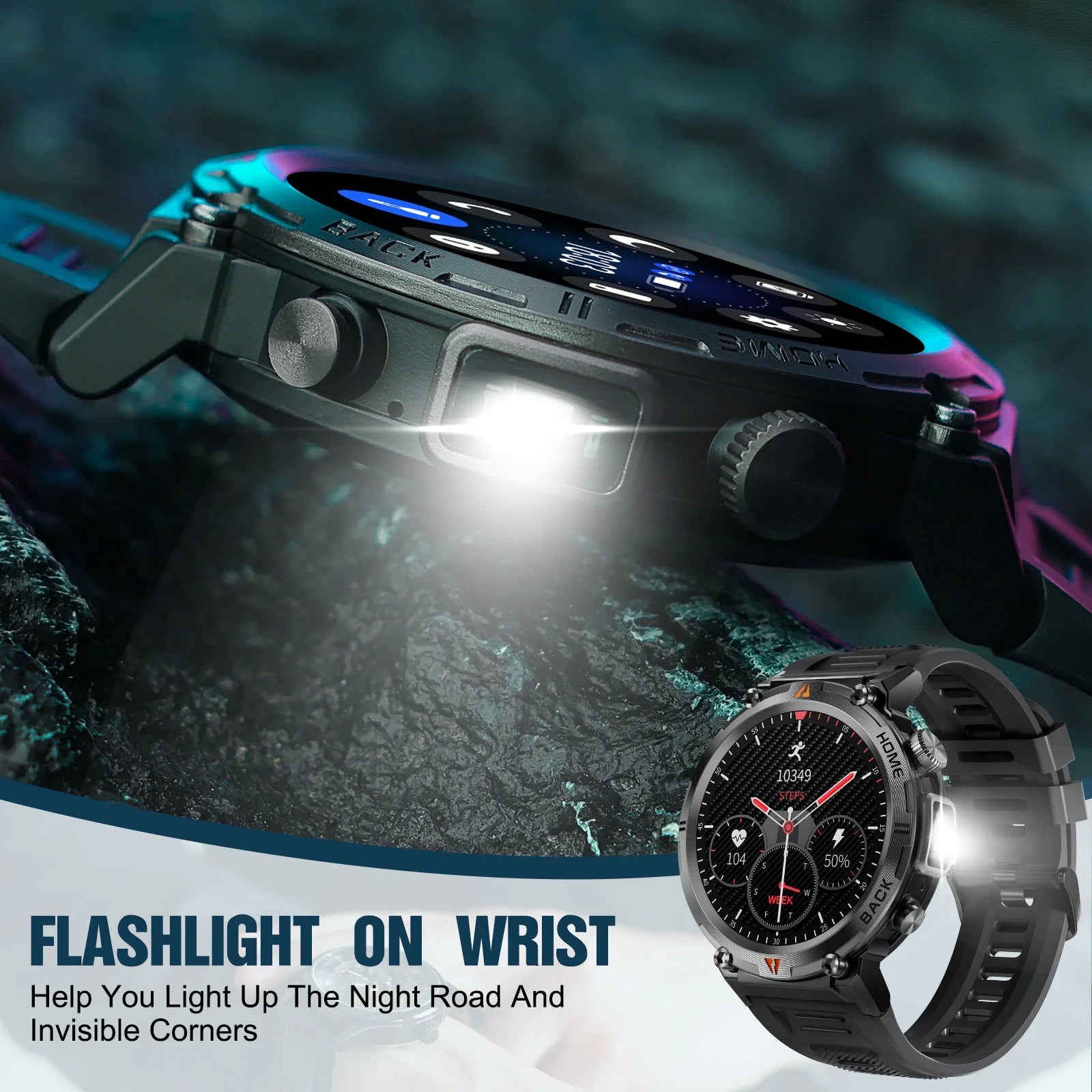 Get Ready to Elevate Your Fitness Game with Our Rugged Black Smart Watch! 🖤⌚️ #FitnessGoals #SmartWatch