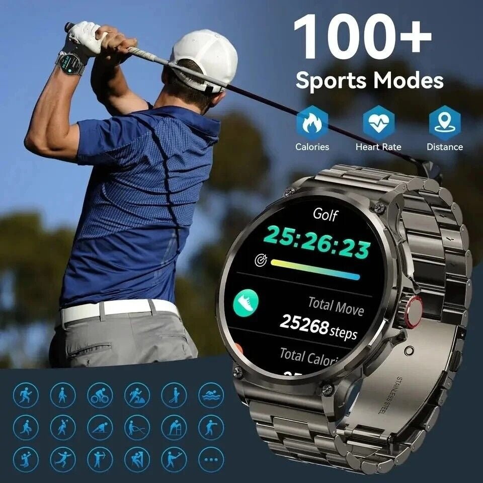 Level up your fitness game with the 1.85" Ultra HD Smartwatch! 📱💪 Stay connected with Bluetooth calls, track your health, and crush your gym goals! 🎁 Perfect gift for the active lifestyle! #Smartwatch #FitnessGoals #HealthTech
