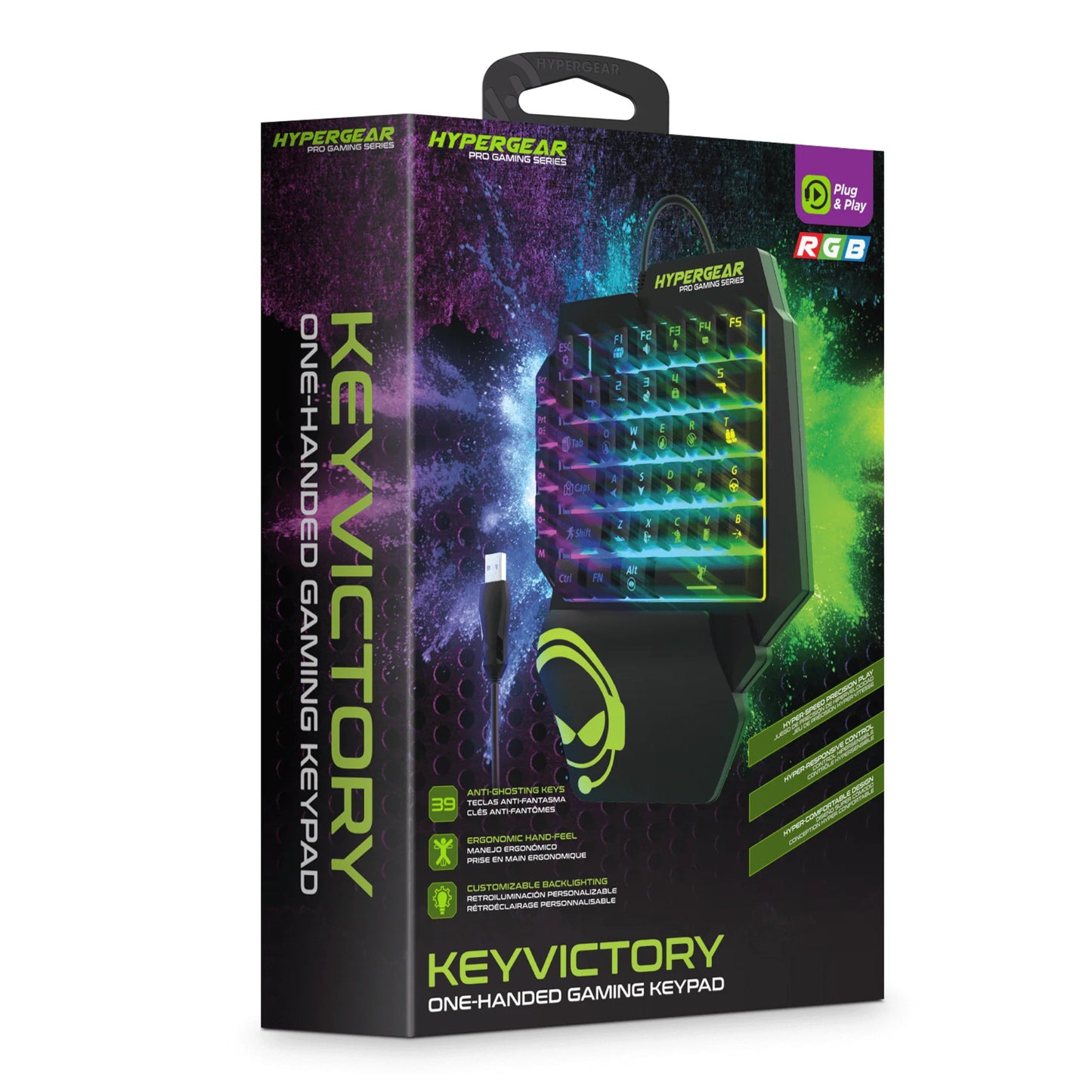 Hypergear Keyvictory One-Handed Gaming Keypad - Elevate Your Game with Precision Control!