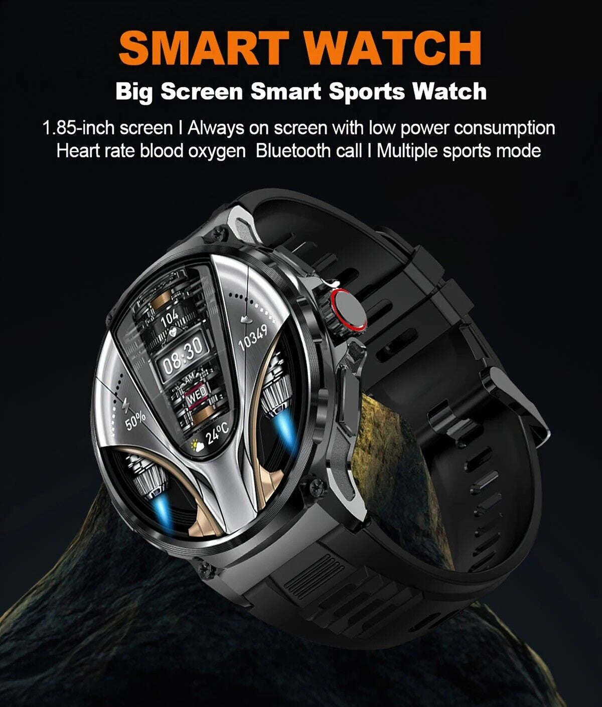 Level up your fitness game with the 1.85" Ultra HD Smartwatch! 📱💪 Stay connected with Bluetooth calls, track your health, and crush your gym goals! 🎁 Perfect gift for the active lifestyle! #Smartwatch #FitnessGoals #HealthTech