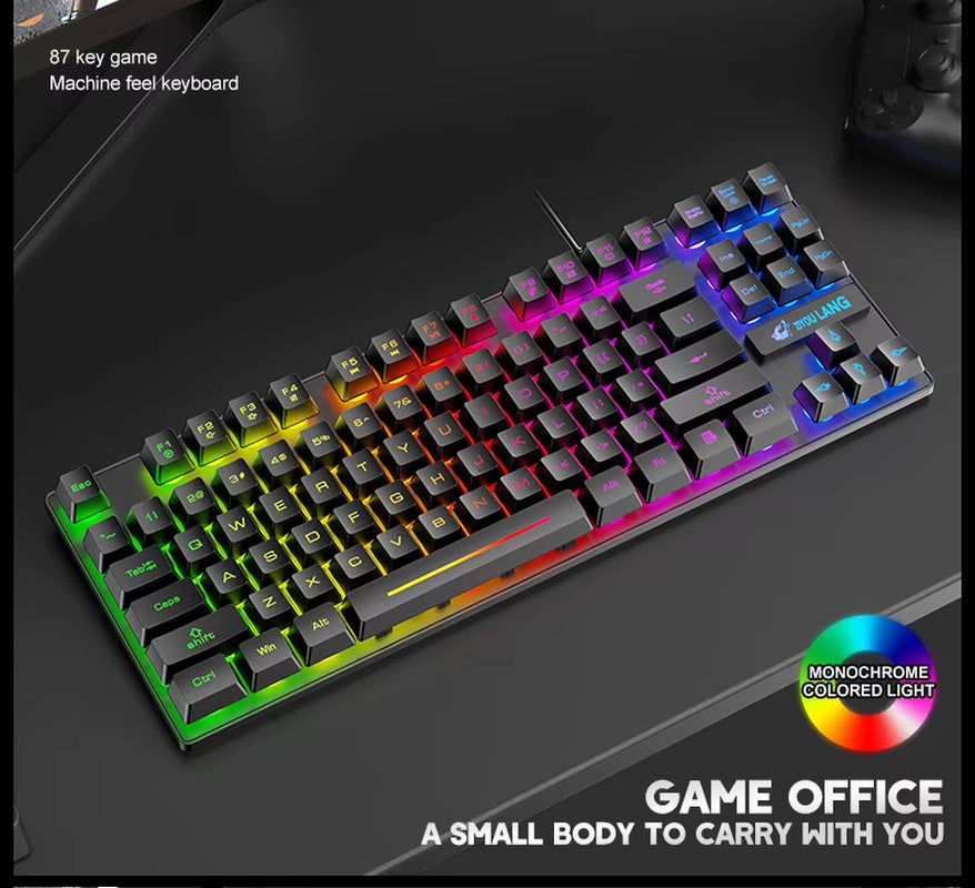 K16 Waterproof Portable Gaming Keyboard with Mechanical Feel, Backlit Ergonomics, and Colorful Design