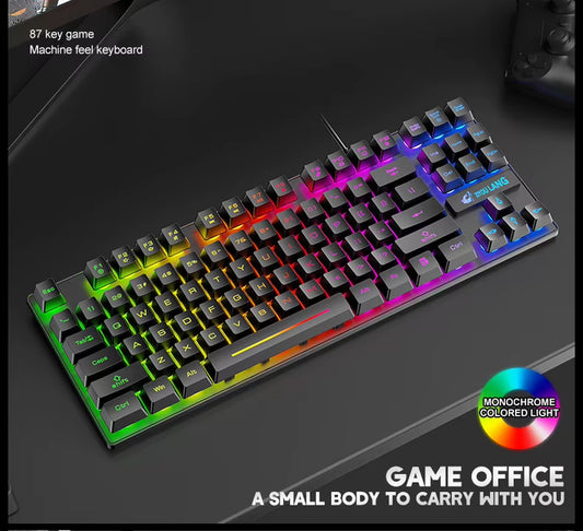 K16 Waterproof Portable Gaming Keyboard with Mechanical Feel, Backlit Ergonomics, and Colorful Design