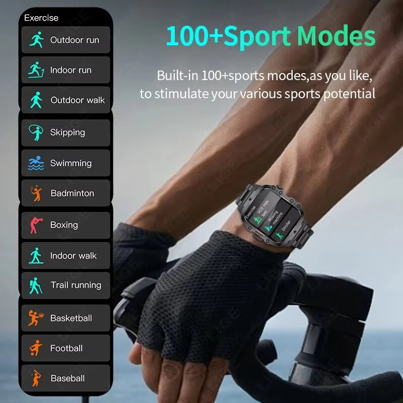 Ultimate Smart Watch: 1.96" Touchscreen, Bluetooth Calling, Voice Assistant, Fitness Tracker & Waterproof Design for Men