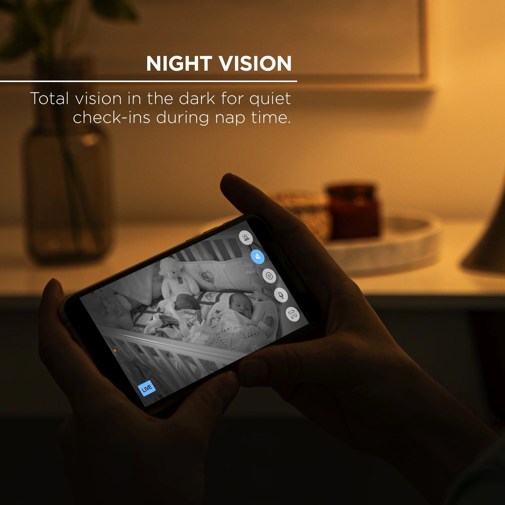 1080P Smart Indoor Camera with Voice Control - Seamless 2.4 GHz Wi-Fi Connectivity