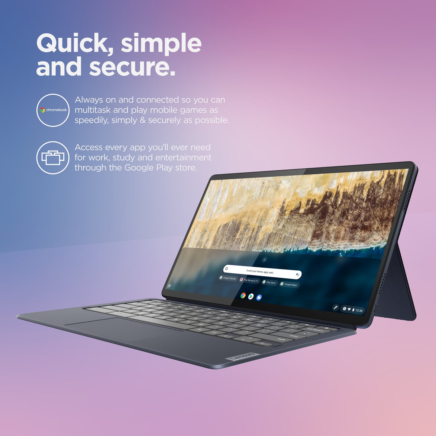 Unleash your creativity with the Ideapad Duet 5 Chromebook! 🌟 Featuring a stunning 13.3" FHD OLED touchscreen, powerful Qualcomm Snapdragon, and sleek Abyss Blue design. Perfect for work and play! 💻✨ #Chromebook #TechTrends