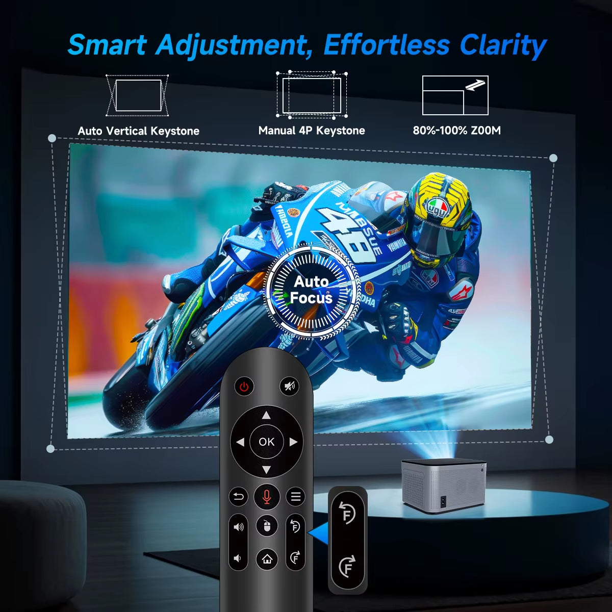 Elevate Movie Nights with Our 4K Android 11 Smart Projector - Full HD, Voice Control & Wifi6! 🍿✨
