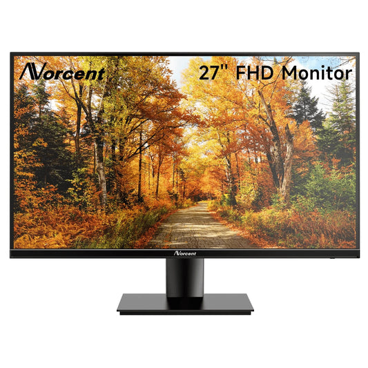 Norcent 27" Frameless FHD Monitor - 75Hz Refresh Rate with Built-In Speakers