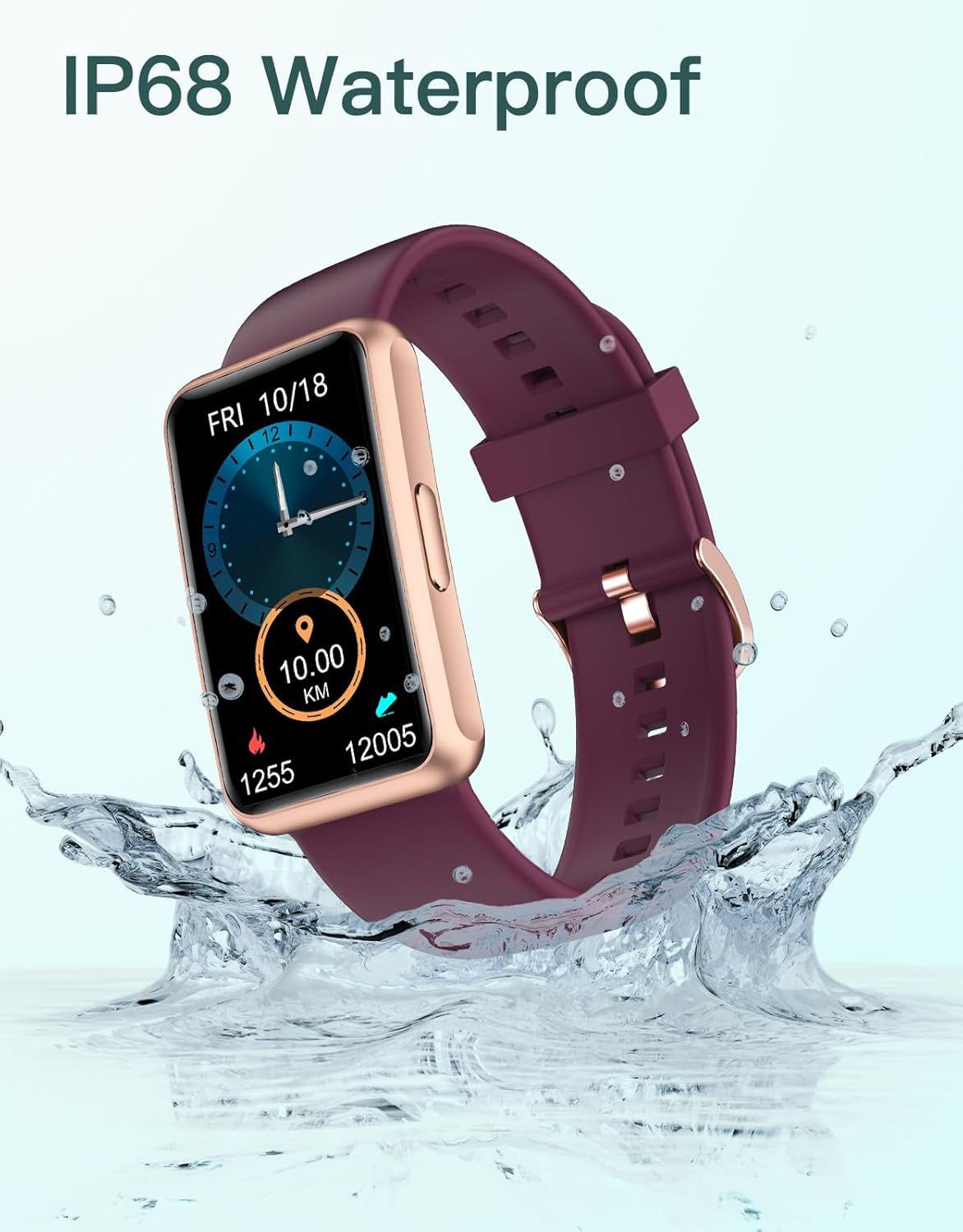 Ultimate Fitness Tracker - No Bluetooth, No App, No Phone Required! Waterproof Smart Watch for Men & Women - Full Touch Screen, Steps & Calories Counter, Sleep Tracker, Alarm Clocks (Purple)