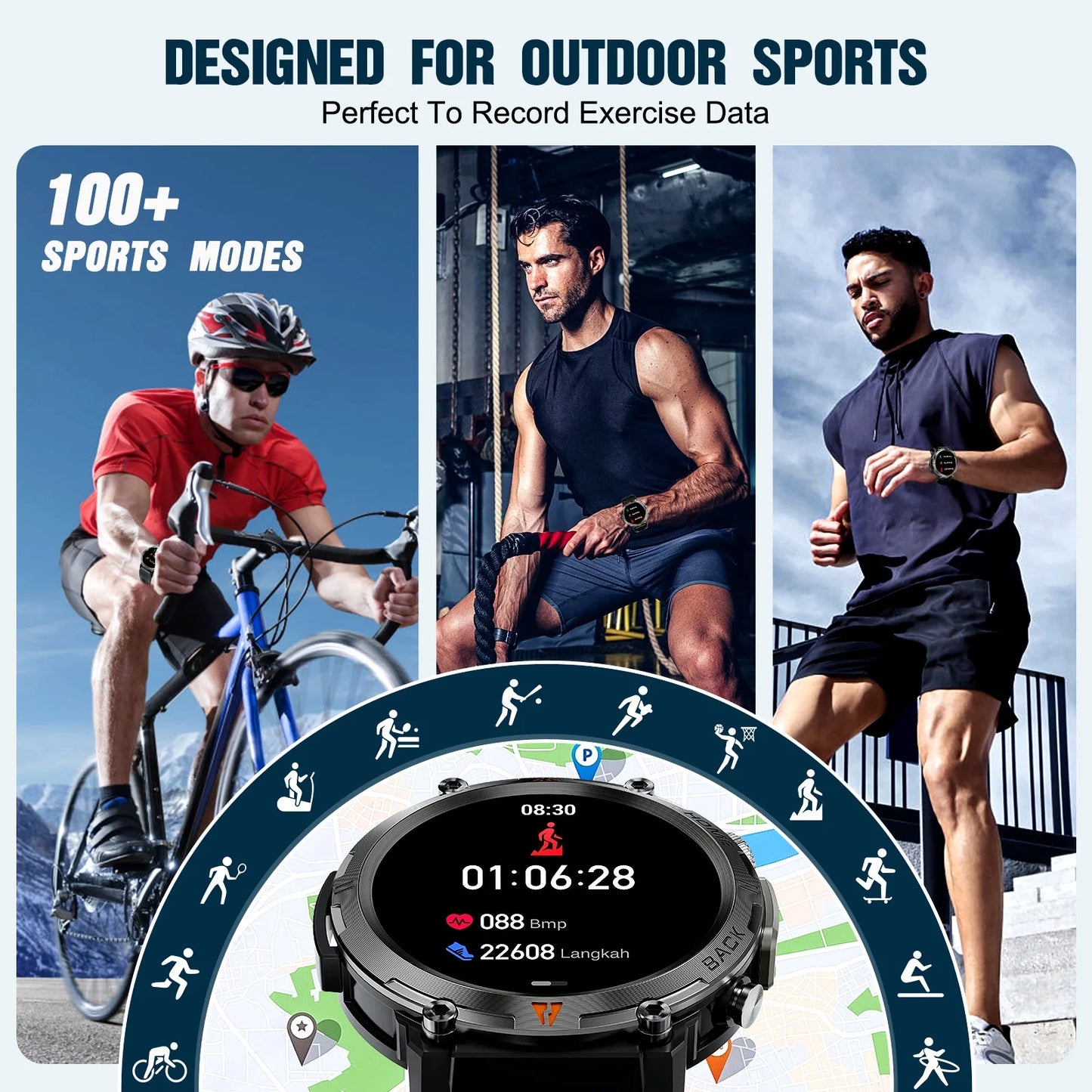 Get Ready to Elevate Your Fitness Game with Our Rugged Black Smart Watch! 🖤⌚️ #FitnessGoals #SmartWatch