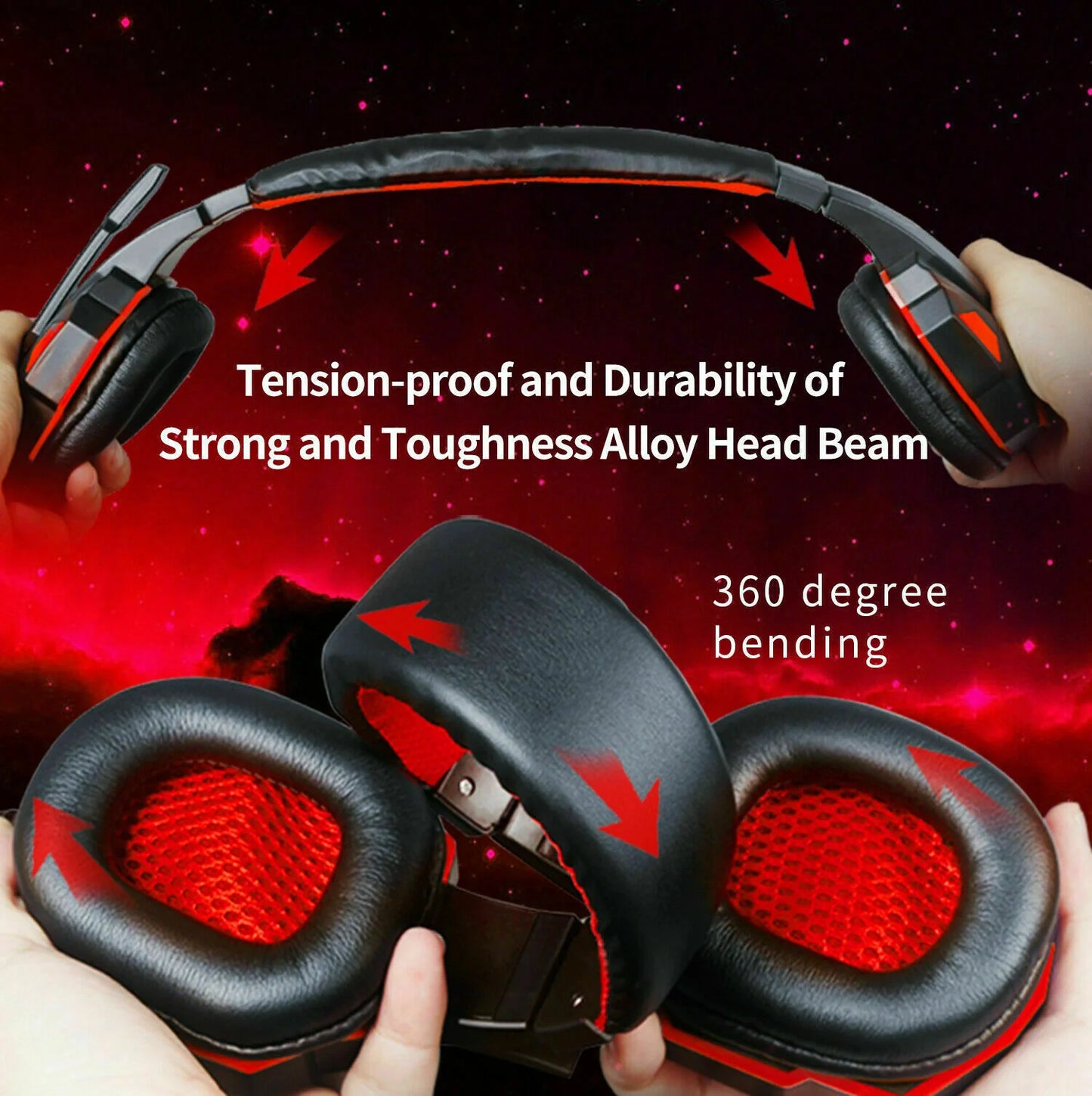 Ultimate 3.5mm Gaming Headset with LED Mic & Stereo Bass Surround for PC, PS4, Xbox One