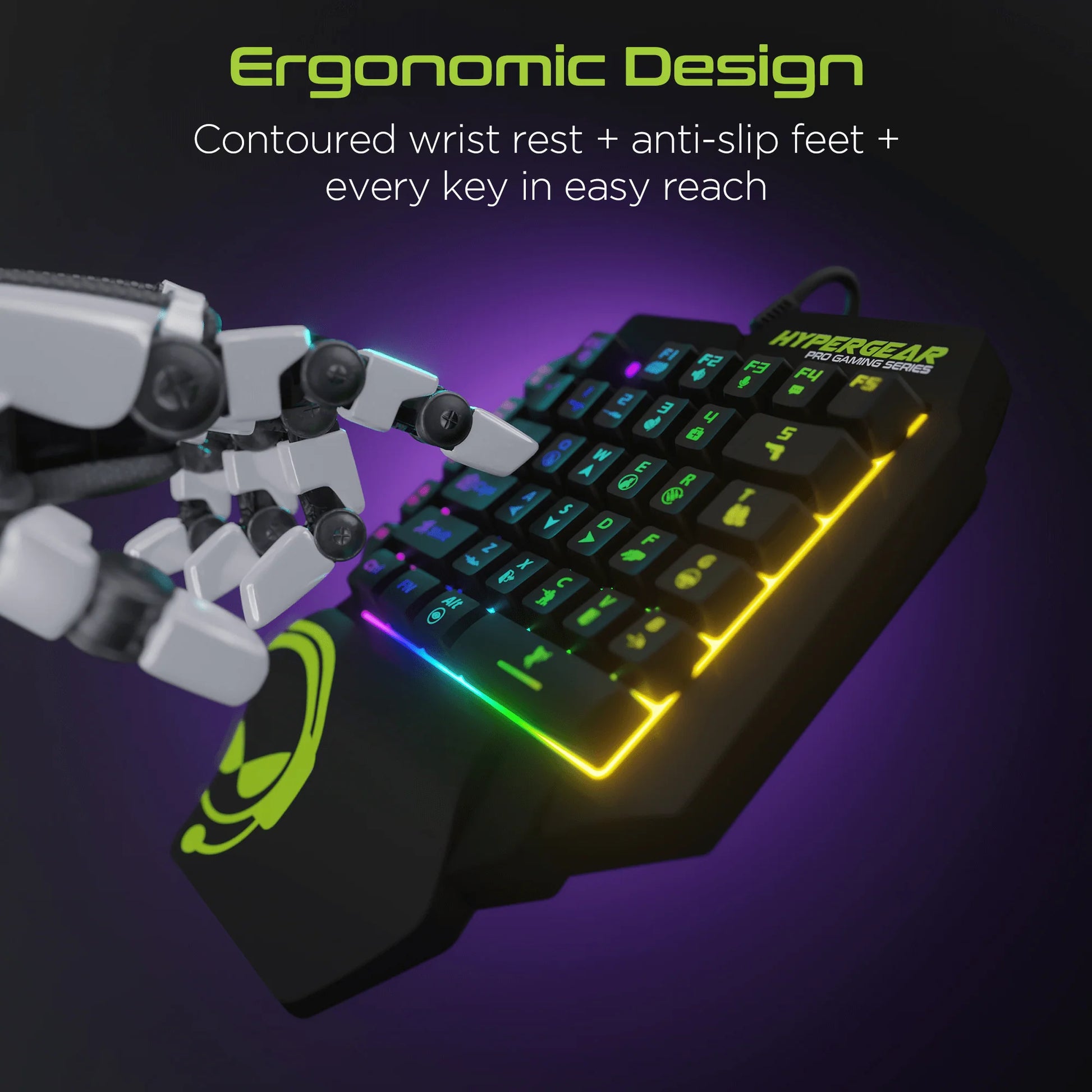 Hypergear Keyvictory One-Handed Gaming Keypad - Elevate Your Game with Precision Control!