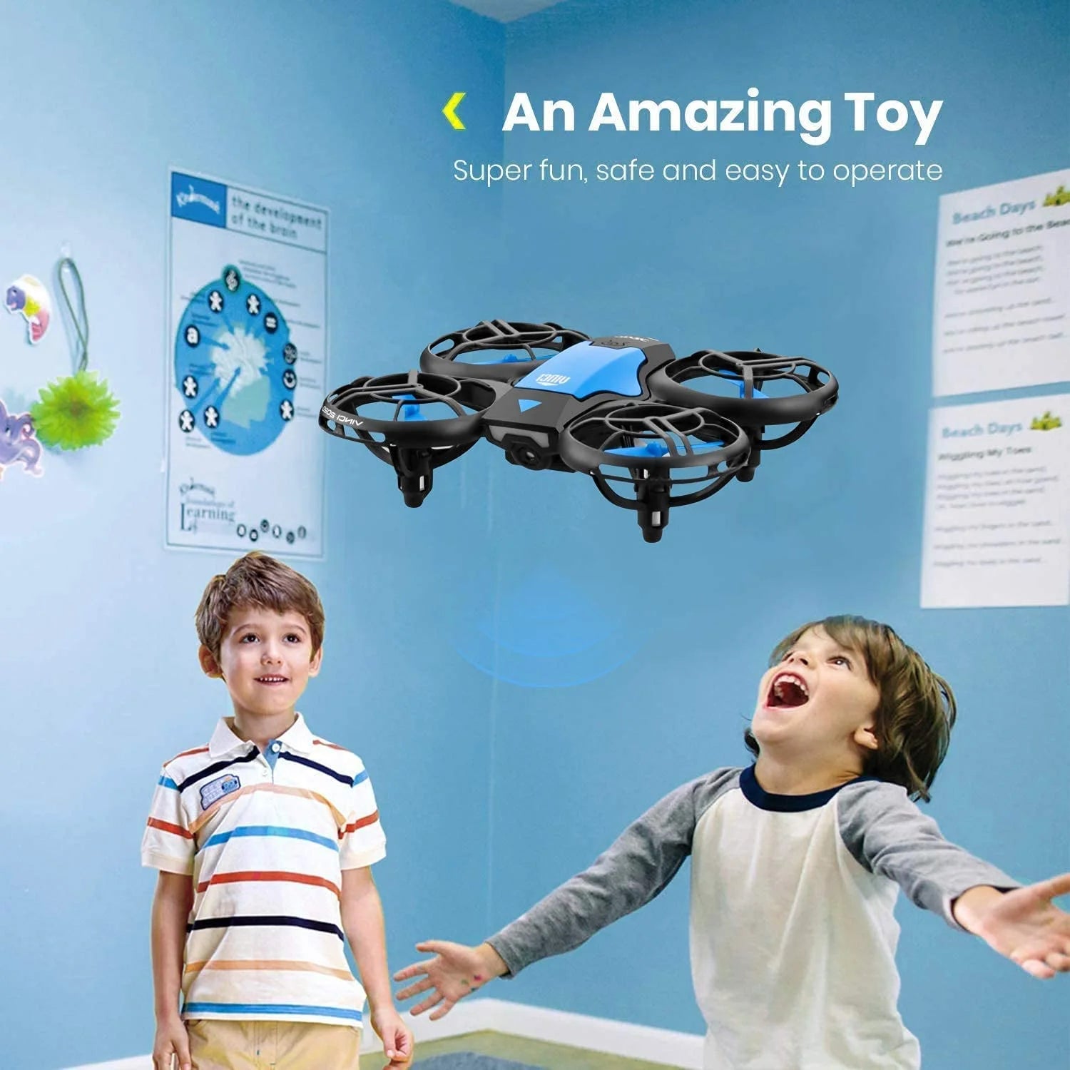 Experience the Sky: Mini Drone with 720P HD Camera - FPV Real-Time Video & 3 Modular Batteries - Perfect for All Ages!