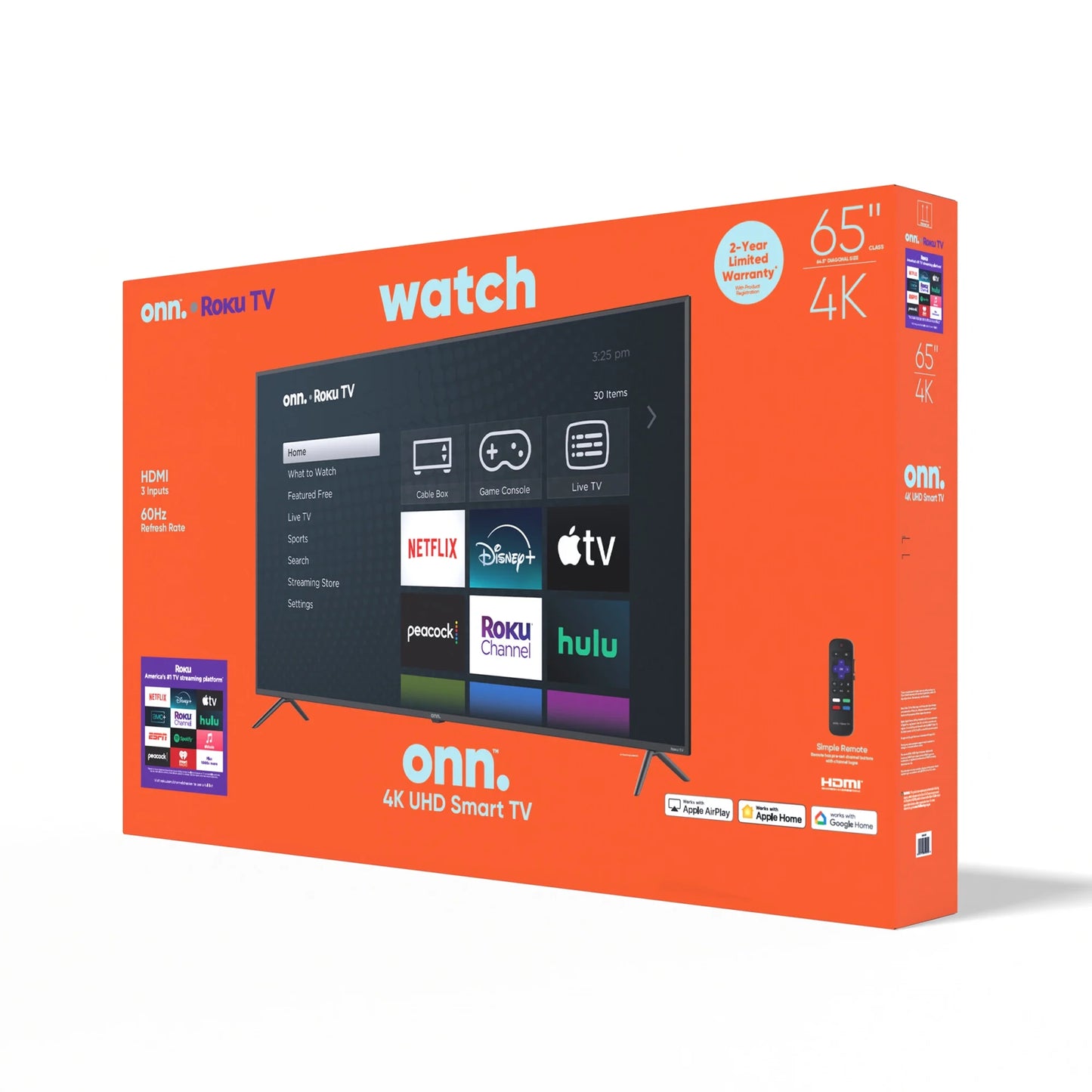 Experience Stunning Clarity with 65” 4K UHD LED Roku Smart TV with HDR