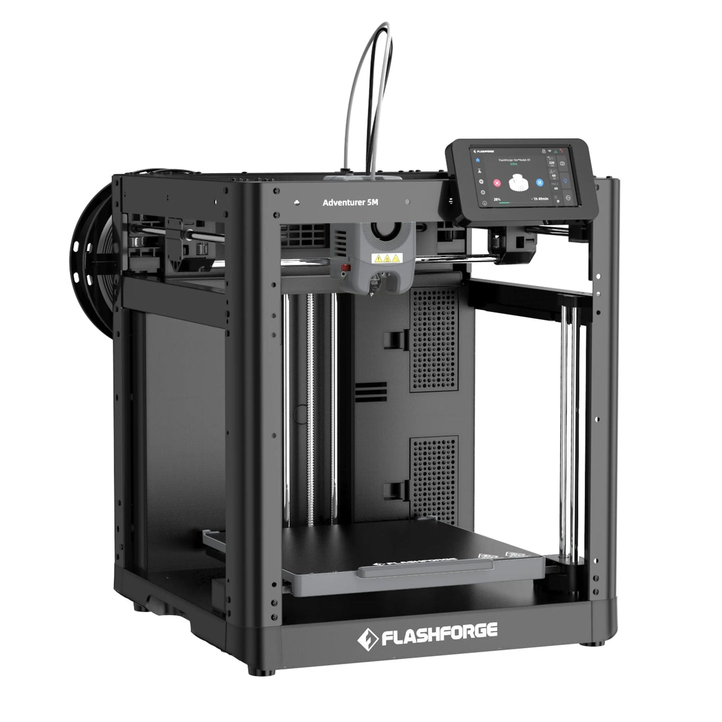 High-Speed Adventurer 5M 3D Printer - 600mm/s, Compact 8.7" Cube, Sleek Black Design