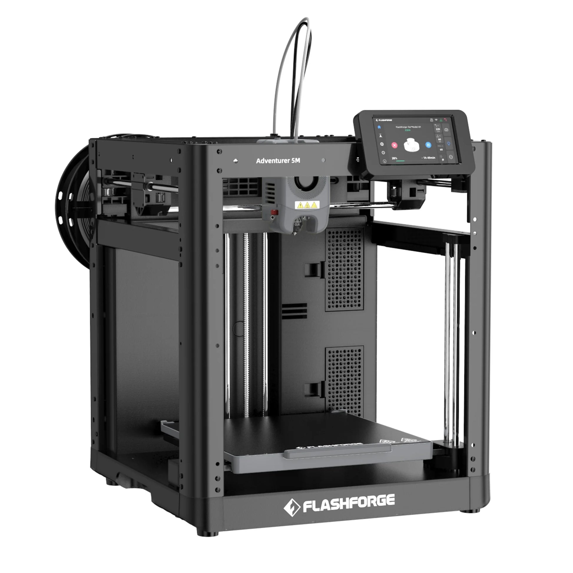 High-Speed Adventurer 5M 3D Printer - 600mm/s, Compact 8.7" Cube, Sleek Black Design