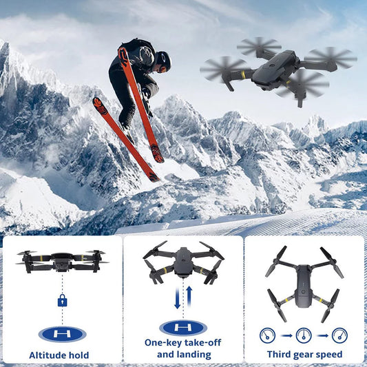 4K Camera Drone for Adults - Foldable Mini Quadcopter with Wifi FPV, Multiple Flight Modes & 3D Flip - Perfect Gift for Kids & Beginners!