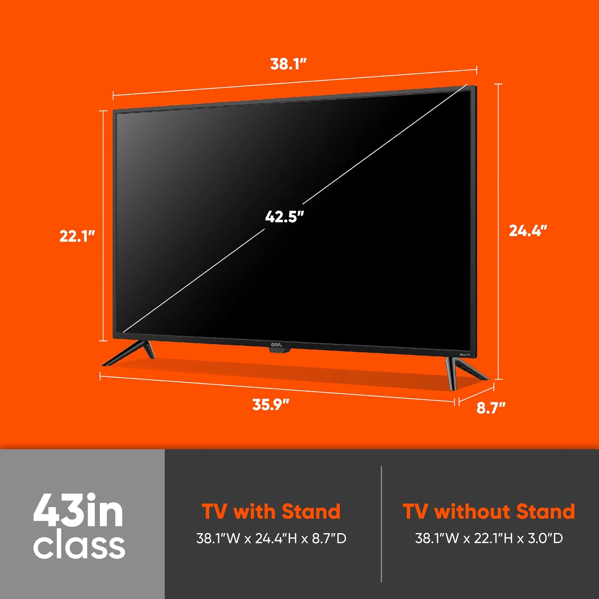 43" 4K UHD LED Roku Smart TV with HDR - Stunning Picture Quality!