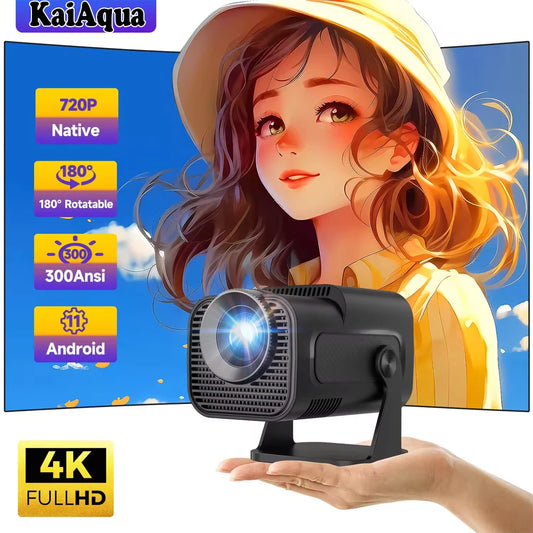 Upgrade Your Home Theater with the Android 11 390ANSI HY320 4K Native 1080P Projector - Dual WiFi 6 & BT 5.0 for Outdoor Cinema Fun!