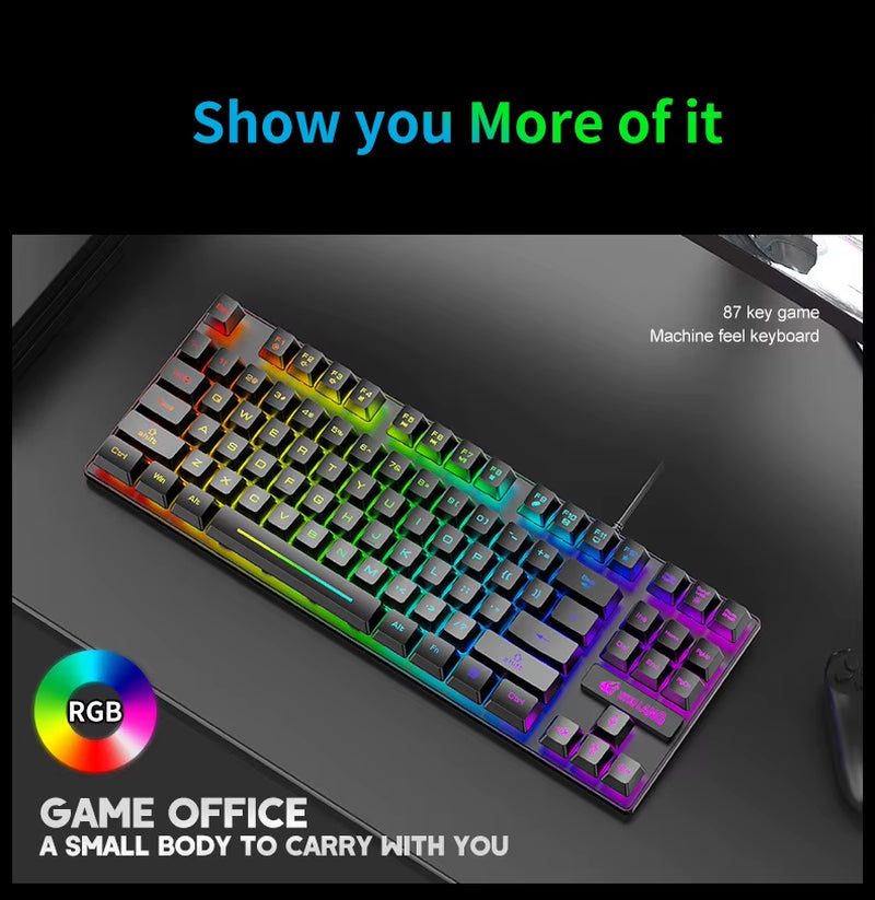 K16 Waterproof Portable Gaming Keyboard with Mechanical Feel, Backlit Ergonomics, and Colorful Design