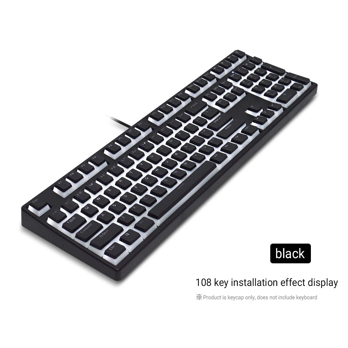 129-Key OEM Profile PBT Double Shot Pudding Keycaps for MX Switch Mechanical Keyboards - ISO Layout with RGB Backlighting