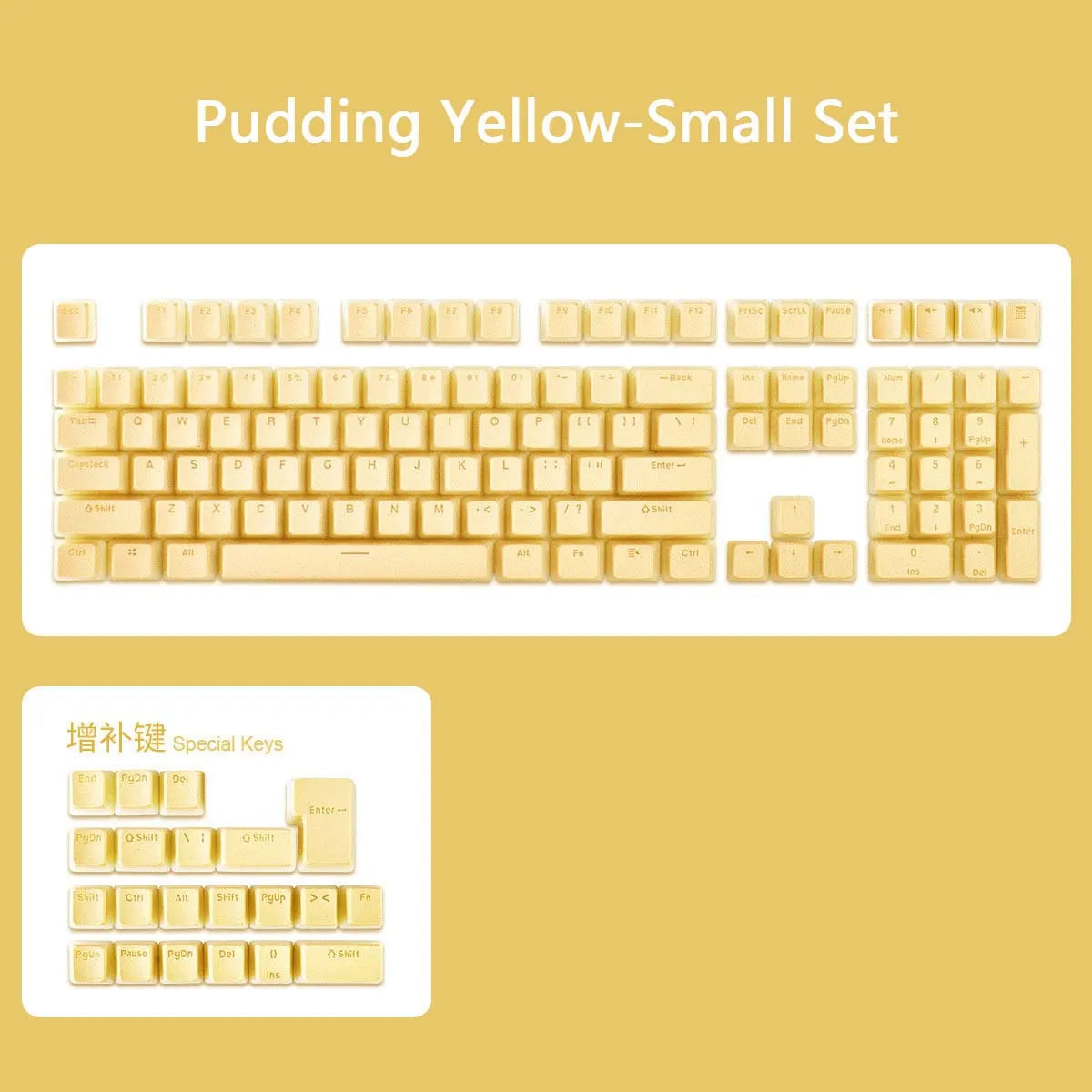129-Key OEM Profile PBT Double Shot Pudding Keycaps for MX Switch Mechanical Keyboards - ISO Layout with RGB Backlighting