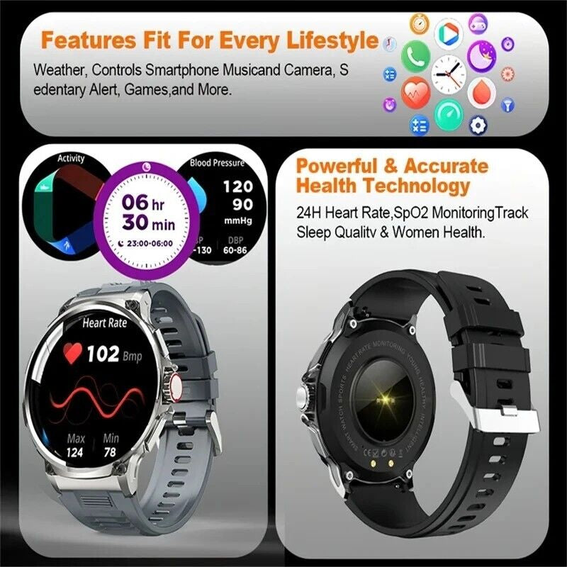 Level up your fitness game with the 1.85" Ultra HD Smartwatch! 📱💪 Stay connected with Bluetooth calls, track your health, and crush your gym goals! 🎁 Perfect gift for the active lifestyle! #Smartwatch #FitnessGoals #HealthTech
