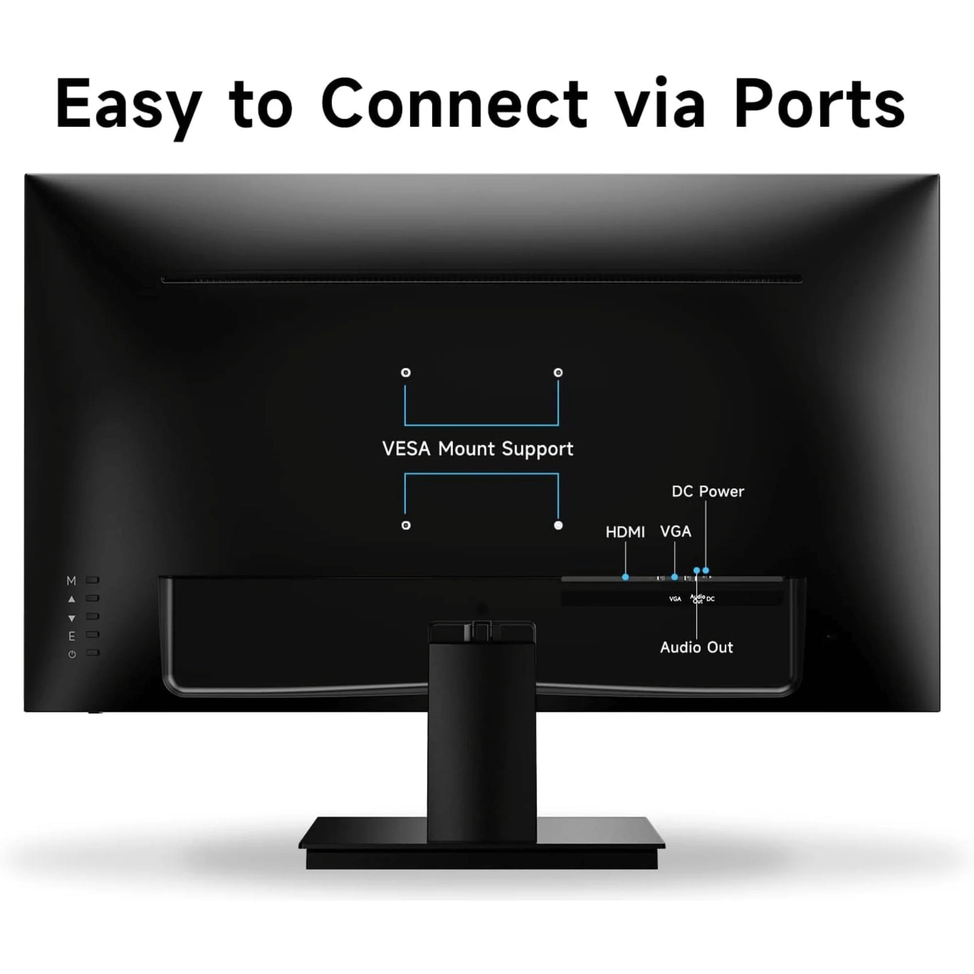 Norcent 27" Frameless FHD Monitor - 75Hz Refresh Rate with Built-In Speakers