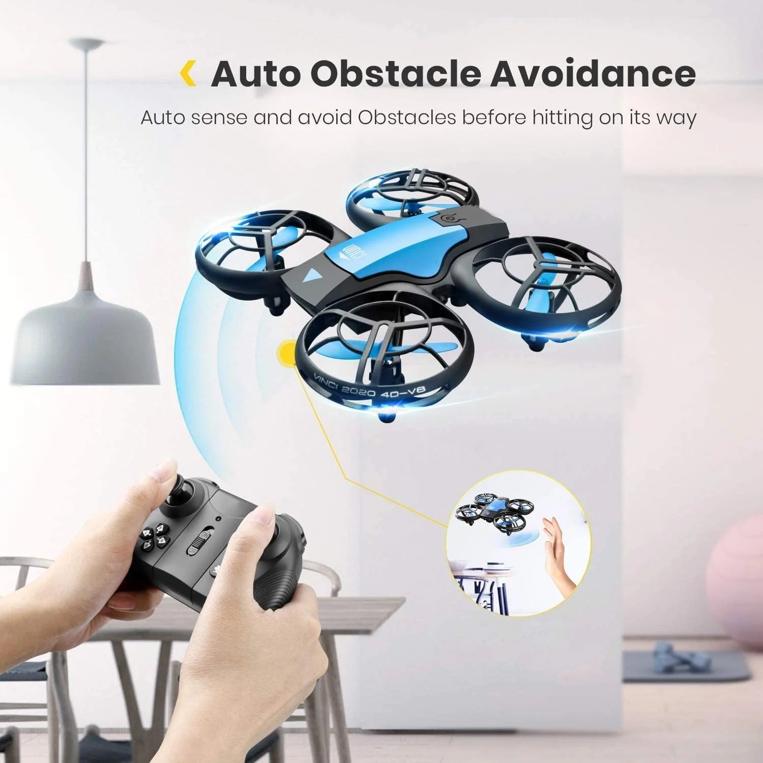 Experience the Sky: Mini Drone with 720P HD Camera - FPV Real-Time Video & 3 Modular Batteries - Perfect for All Ages!