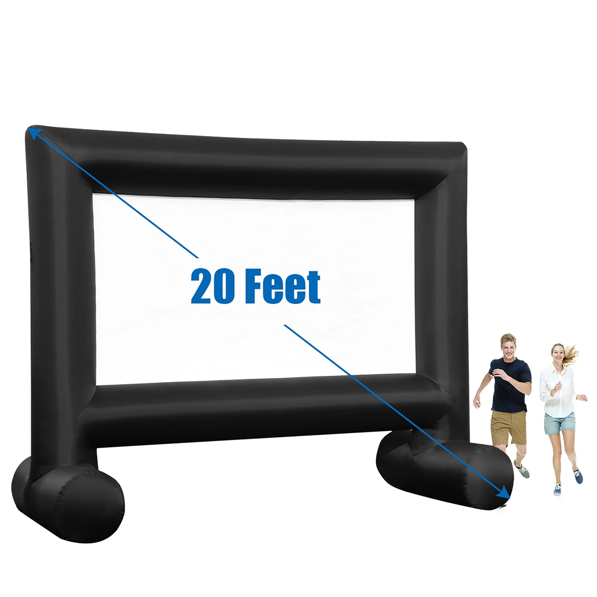 20FT Inflatable Outdoor Projector Screen with Blower - Perfect for Home Theater Experience!