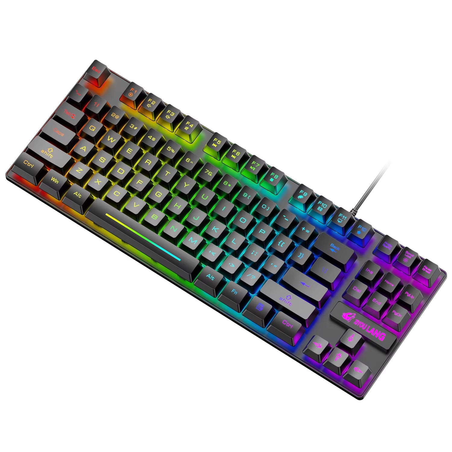 K16 Waterproof Portable Gaming Keyboard with Mechanical Feel, Backlit Ergonomics, and Colorful Design