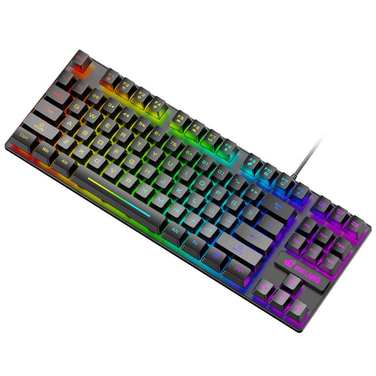 K16 Waterproof Portable Gaming Keyboard with Mechanical Feel, Backlit Ergonomics, and Colorful Design
