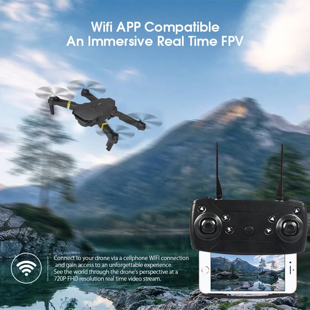 4K Camera Drone for Adults - Foldable Mini Quadcopter with Wifi FPV, Multiple Flight Modes & 3D Flip - Perfect Gift for Kids & Beginners!