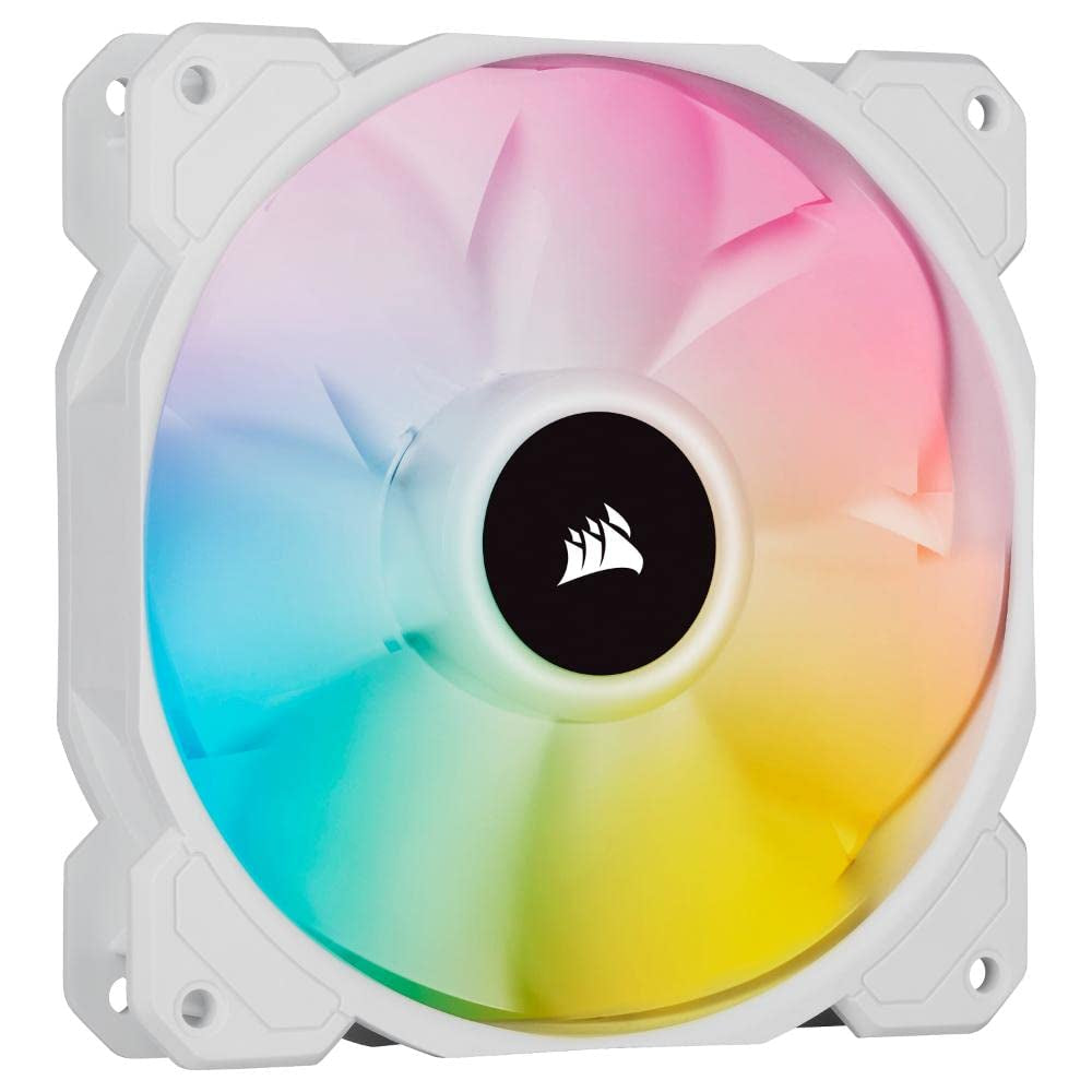 Icue SP120 RGB Elite 120mm White PWM Performance Fan - Enhance Your PC's Cooling and Aesthetics!