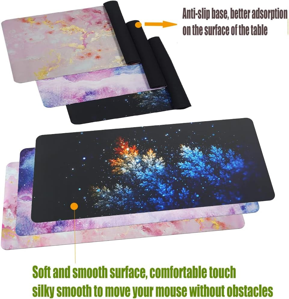 Transform Your Workspace with Our Stylish Large Desk Pad Mat! Perfect for Work, Writing, and Gaming - Waterproof & Durable! 35.4" X 15.7