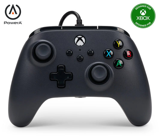 Level up your gaming with the sleek Black Wired Controller for Xbox Series X|S! 🎮🖤