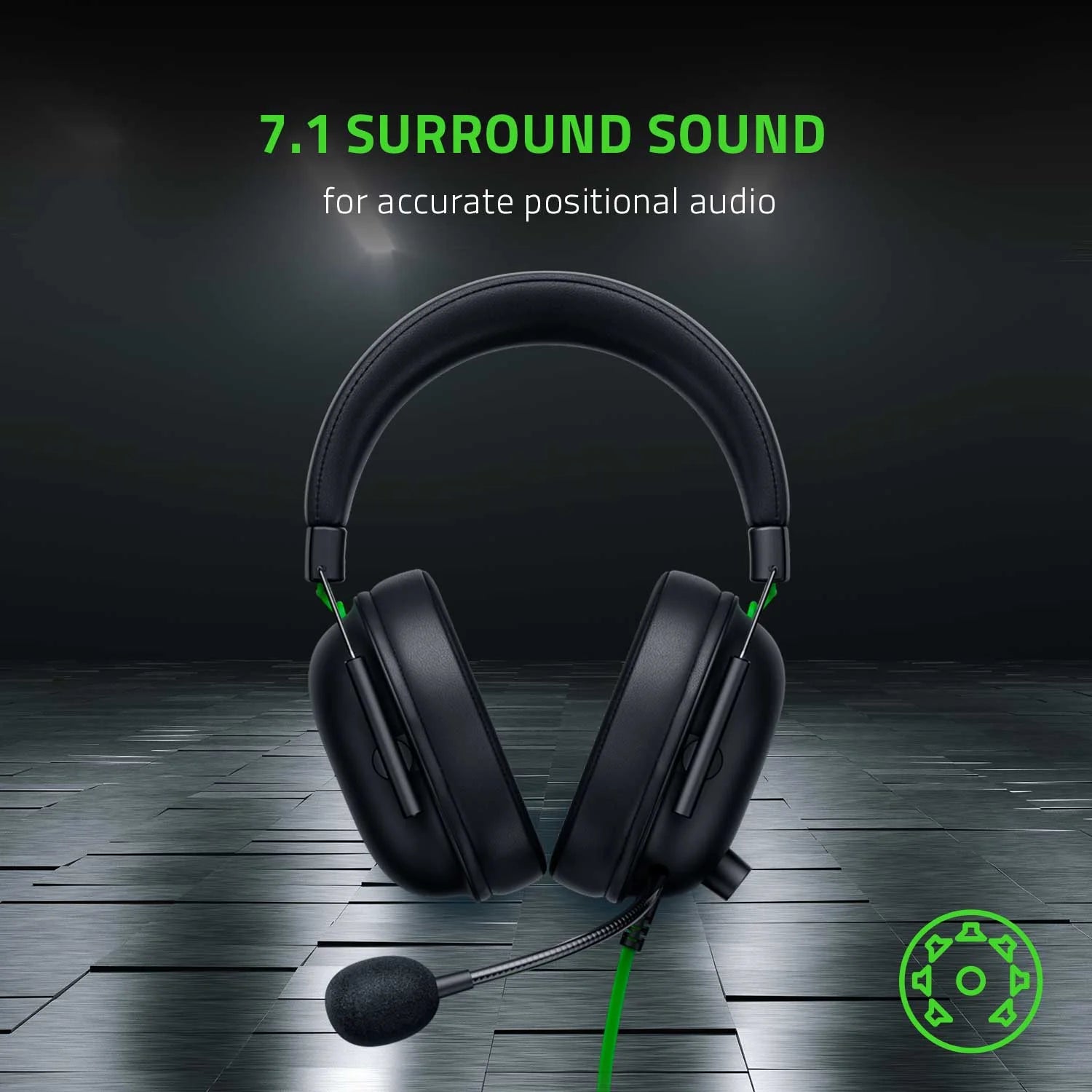 Blackshark V2 X Wired Esports Headset - Multi-Platform Compatibility, 3.5mm Jack, Sleek Black Design