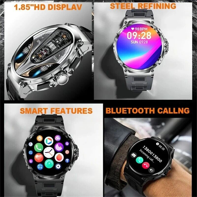 Level up your fitness game with the 1.85" Ultra HD Smartwatch! 📱💪 Stay connected with Bluetooth calls, track your health, and crush your gym goals! 🎁 Perfect gift for the active lifestyle! #Smartwatch #FitnessGoals #HealthTech